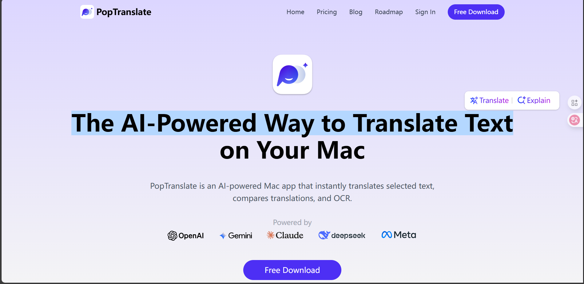PopTranslate 1
