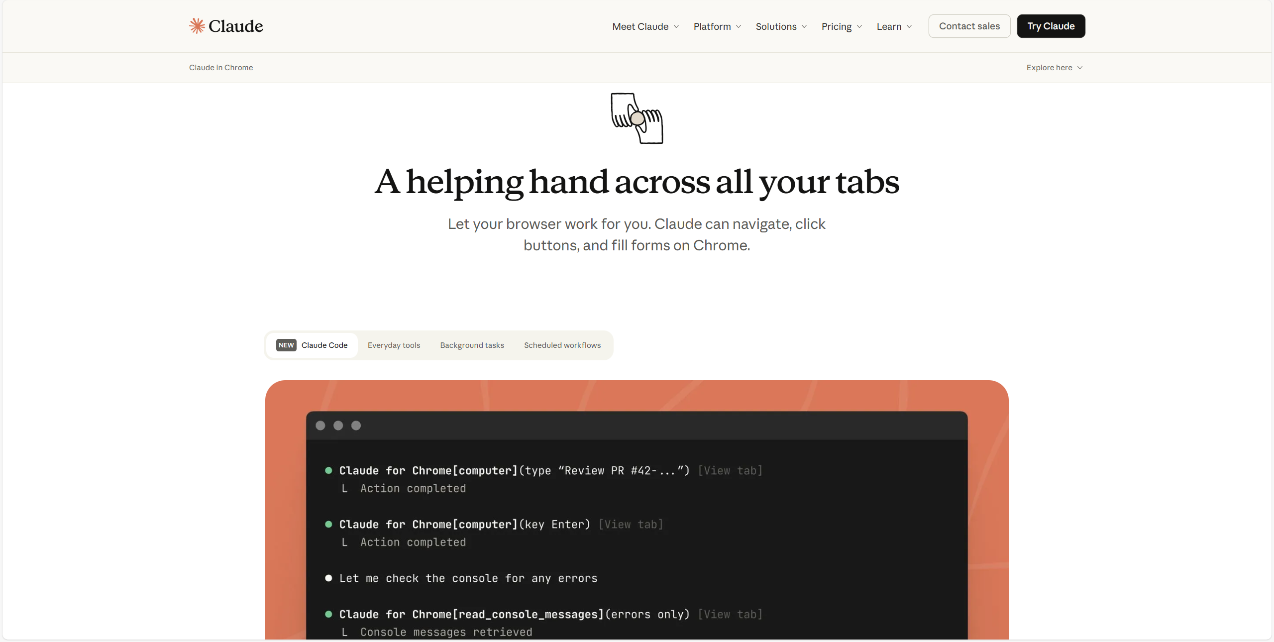 Claude in Chrome 2
